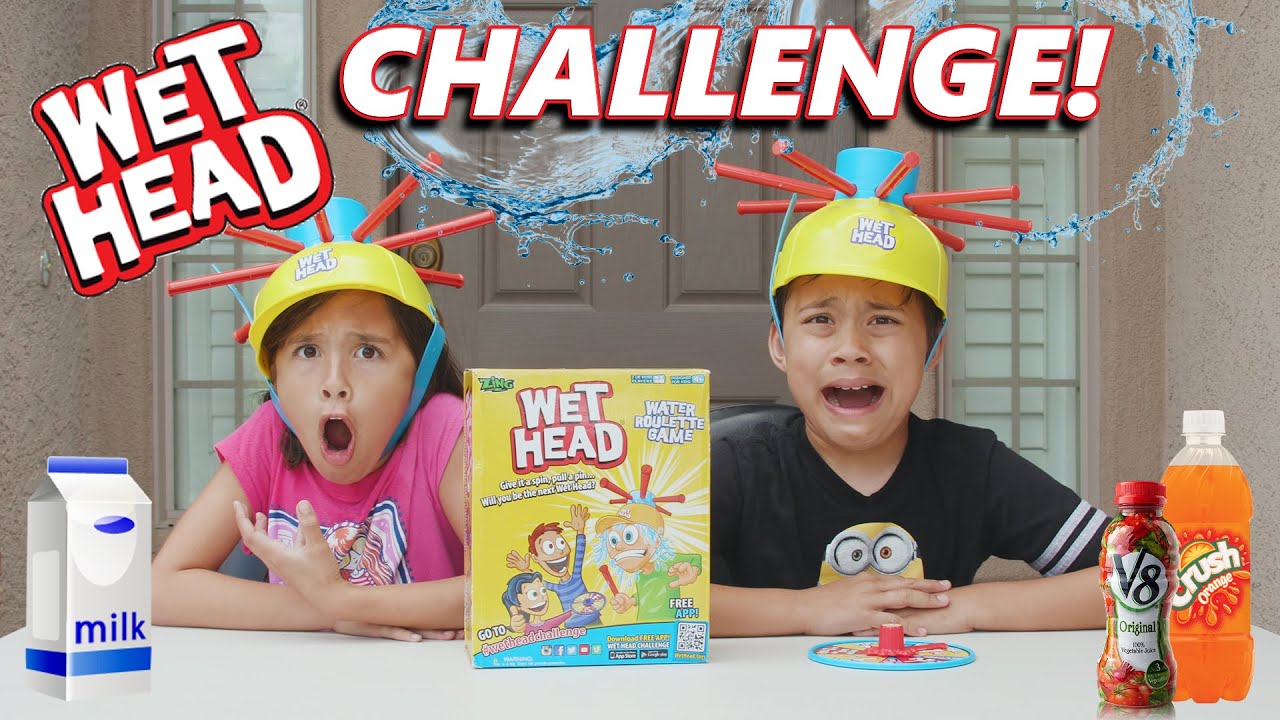 WET HEAD CHALLENGE!!! Extreme Liquid Hat Game in 4K!