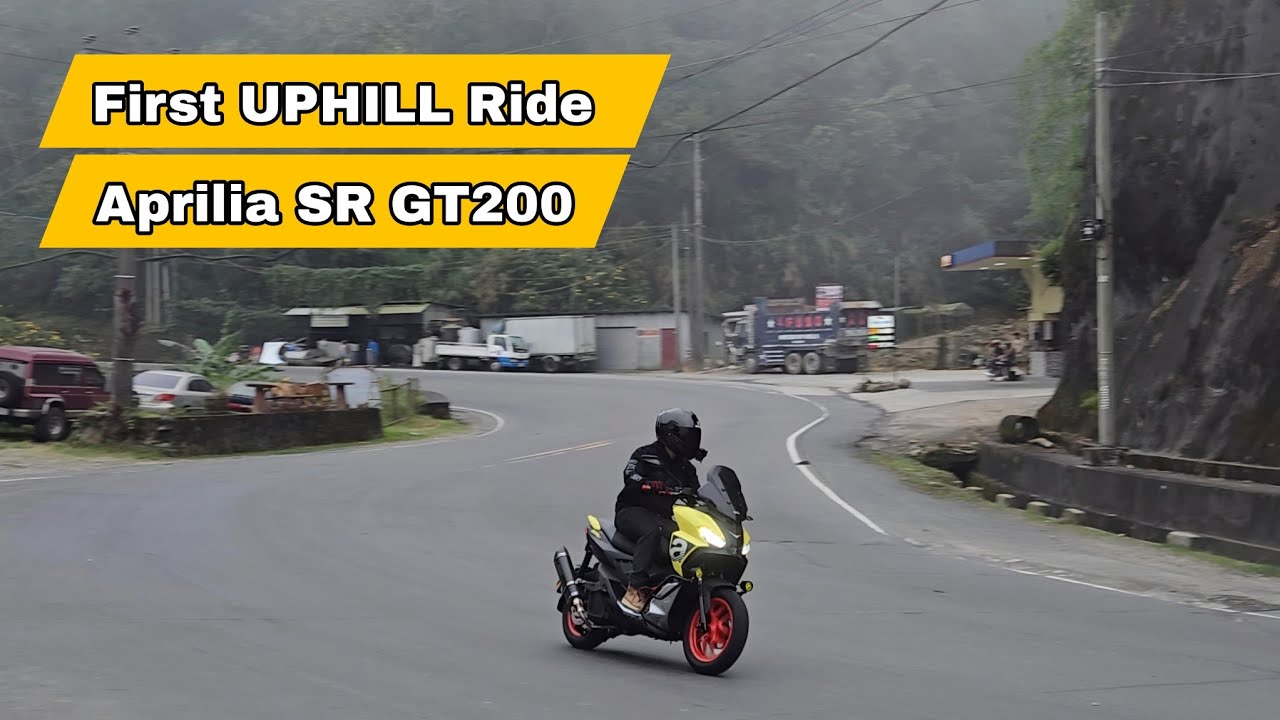 Aprilia SRGT200 First Uphill Ride