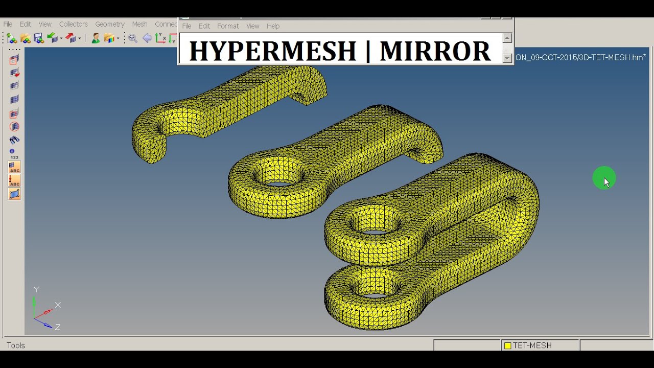 HyperMesh | Reflect | Mirror | Entities | Elements | Nodes | GRS |