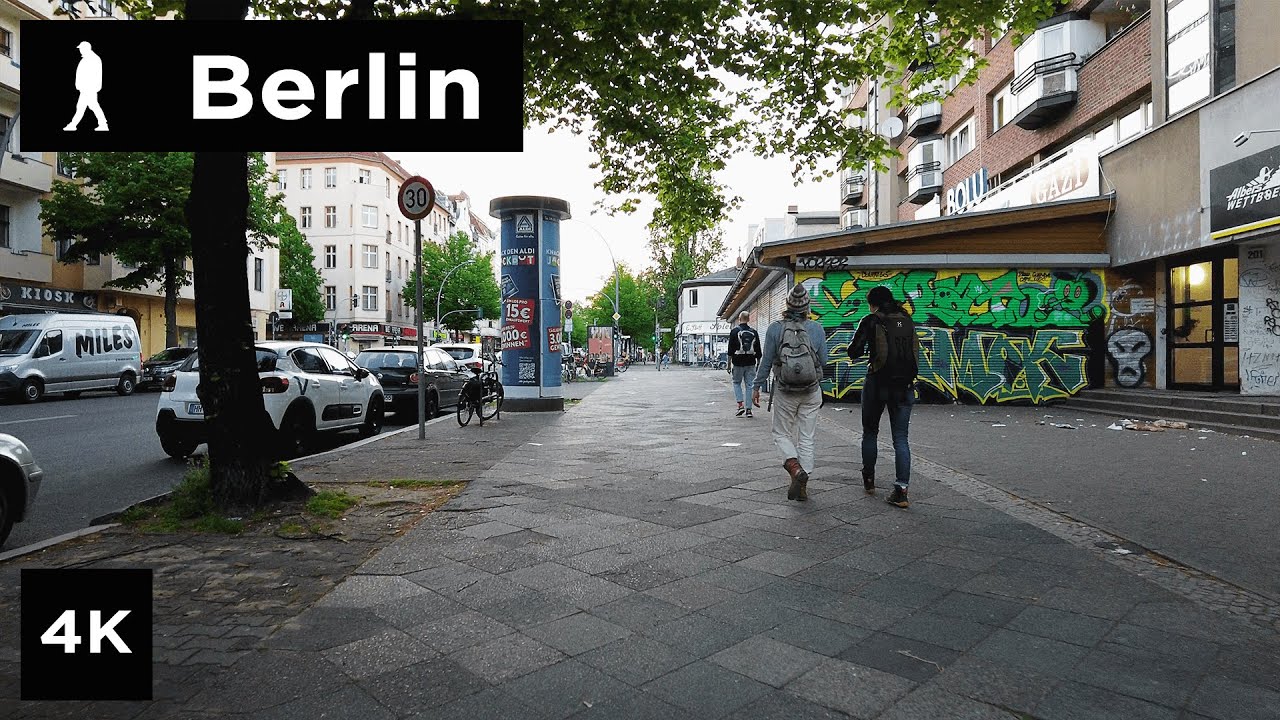 Berlin walk from Leinestraße to Karl-Marx-Straße | Outside Walker | 4k