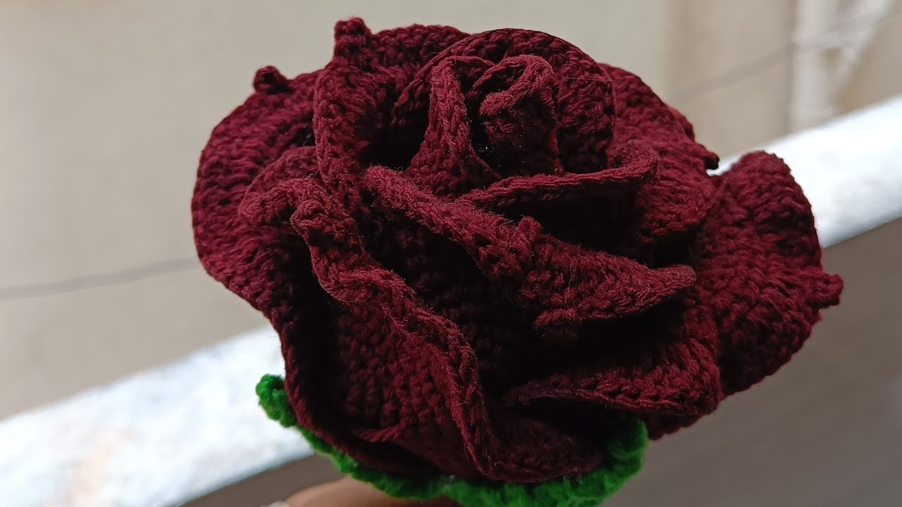 Thai Rose flower crochet | layer - 1