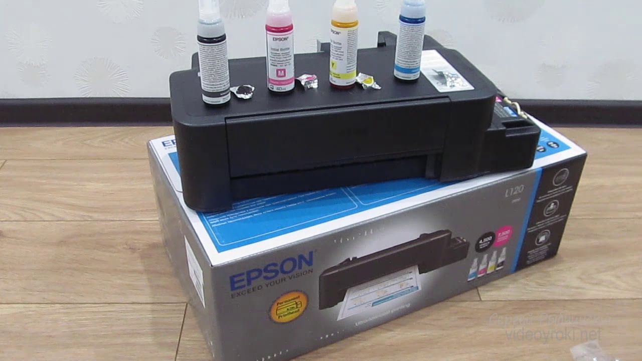 Epson L120. Первая заправка чернил