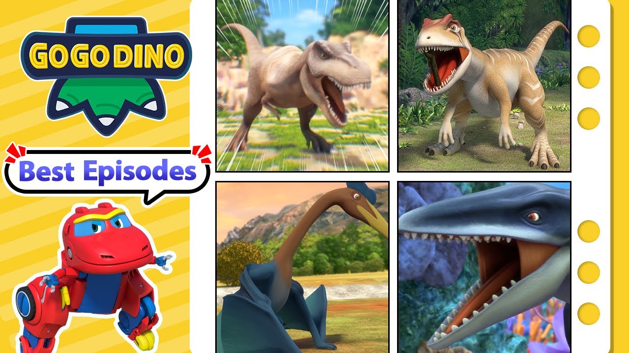【GOGODINO】Careful! Best Huge & Dangerous Dinos - T Rex, Allosaurus, Quetzalcoatlus | Kids Cartoon