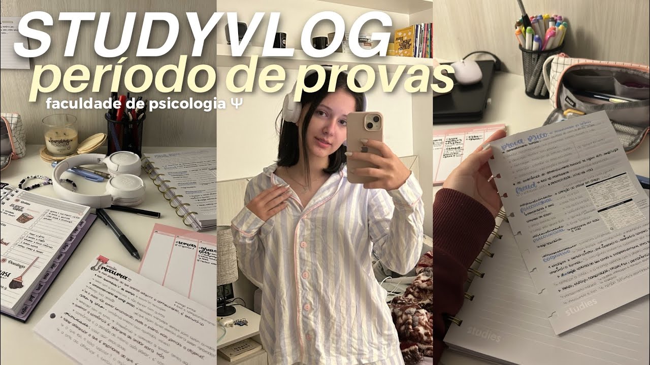STUDYVLOG *período de provas* | estudos, anotações e pequenos surtos 🫧💻📖🧋🧠