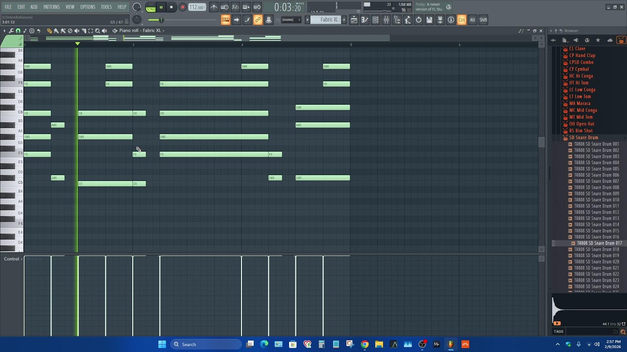 Making some tunes.