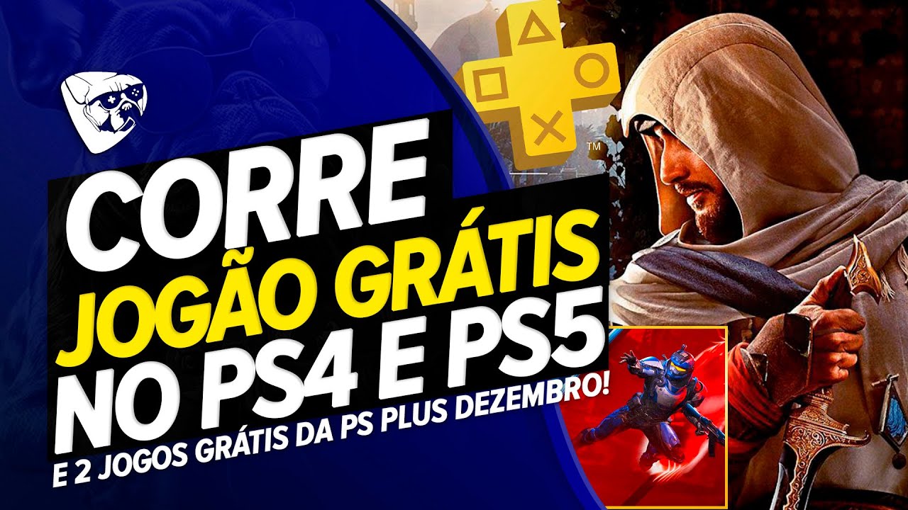 CORRE! NOVO JOGO GR&Aacute;TIS P/SEMPRE No PS4 e PS5! E 2 JOGOS GR&Aacute;TIS Da PS PLUS DEZEMBRO!