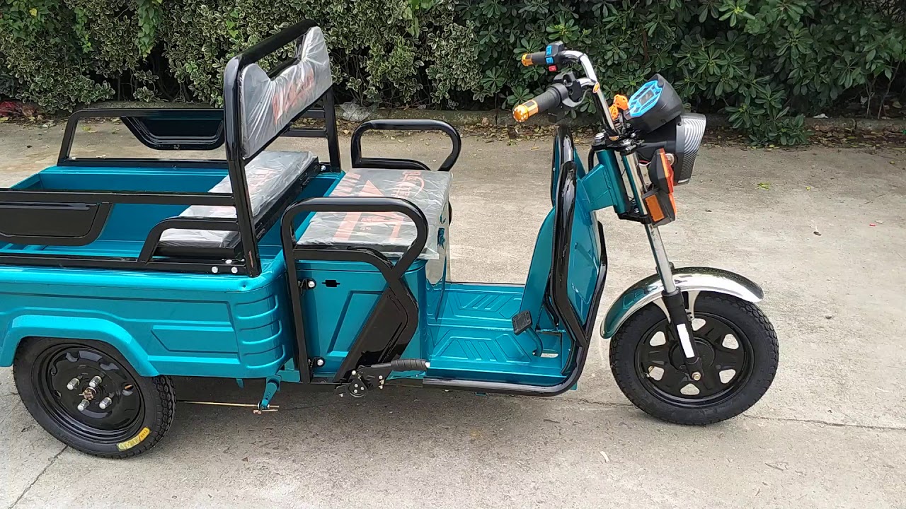 A cute electric three wheel loader