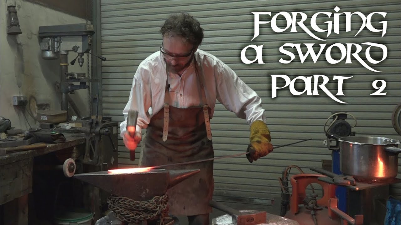 Forging a Sword - part two: fuller, bevels, straightening