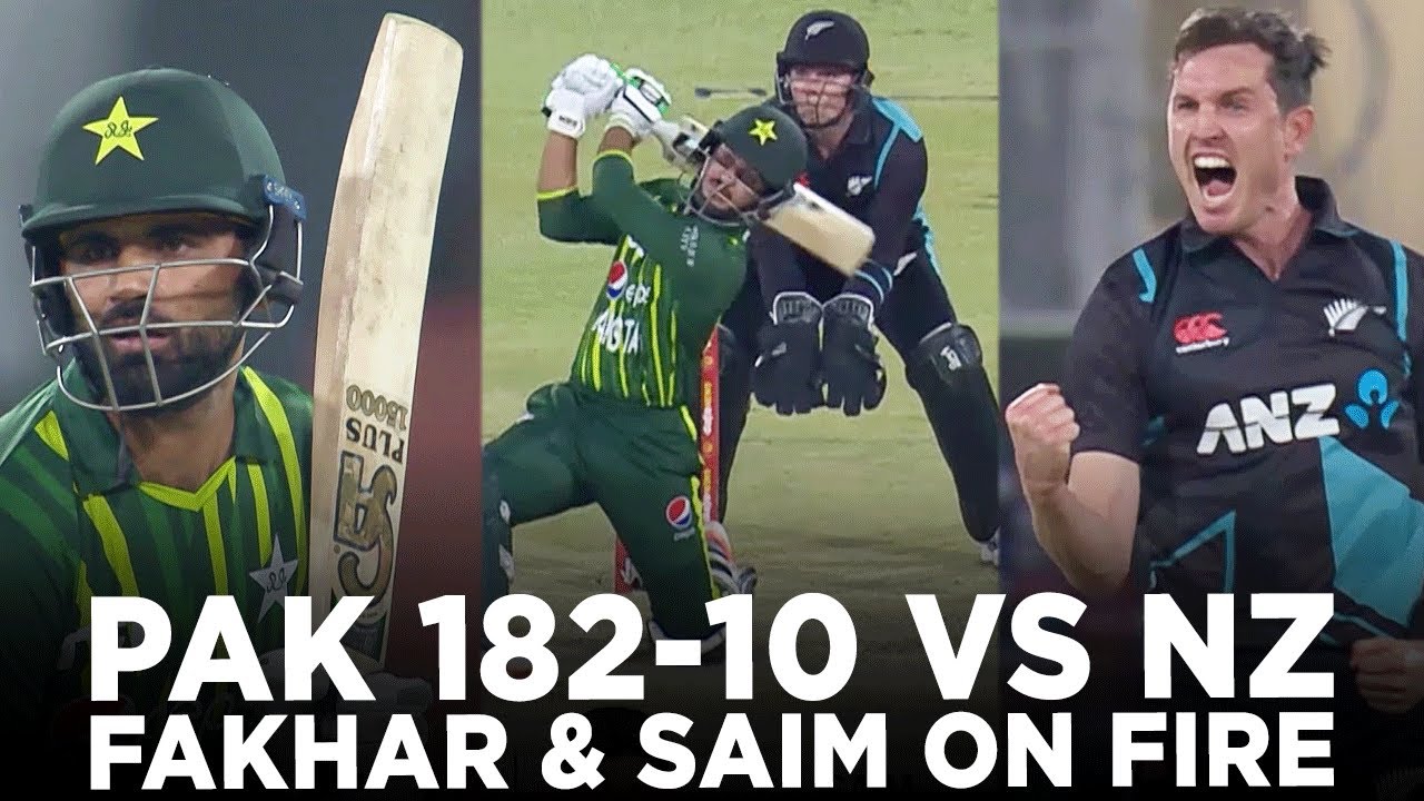 Pakistan Scores 182-10 vs New Zealand | Fakhar Zaman & Saim Ayub Charges vs Kiwis | T20I | M2B2K