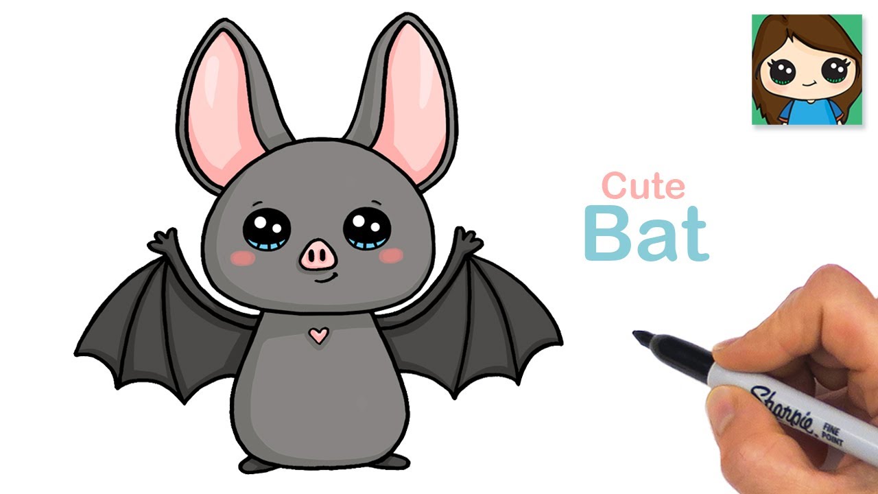 How to Draw a Cute Bat 🦇