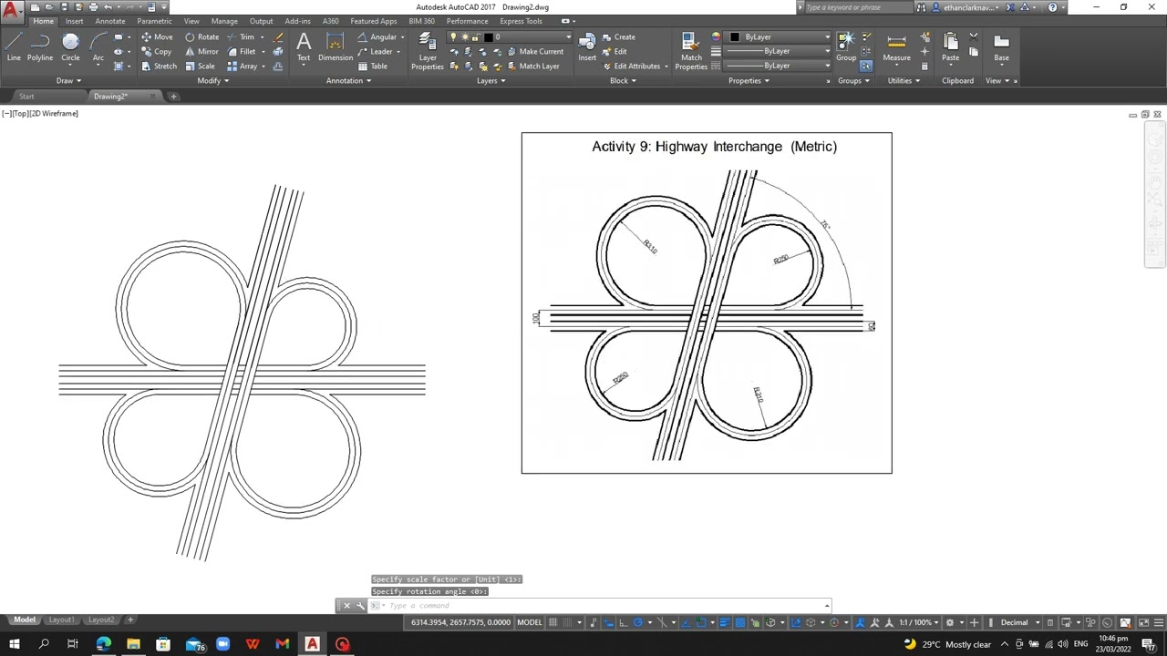 Autocad | Highway Interchange | Activity 9