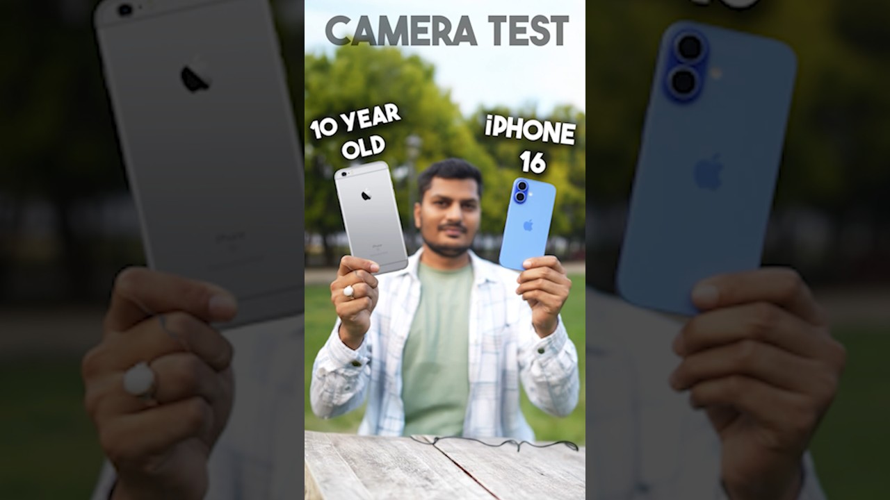 iPhone 16 vs iPhone 6 Plus Camera Test - 10 Years Old iPhone ☠️☠️ #shorts #apple