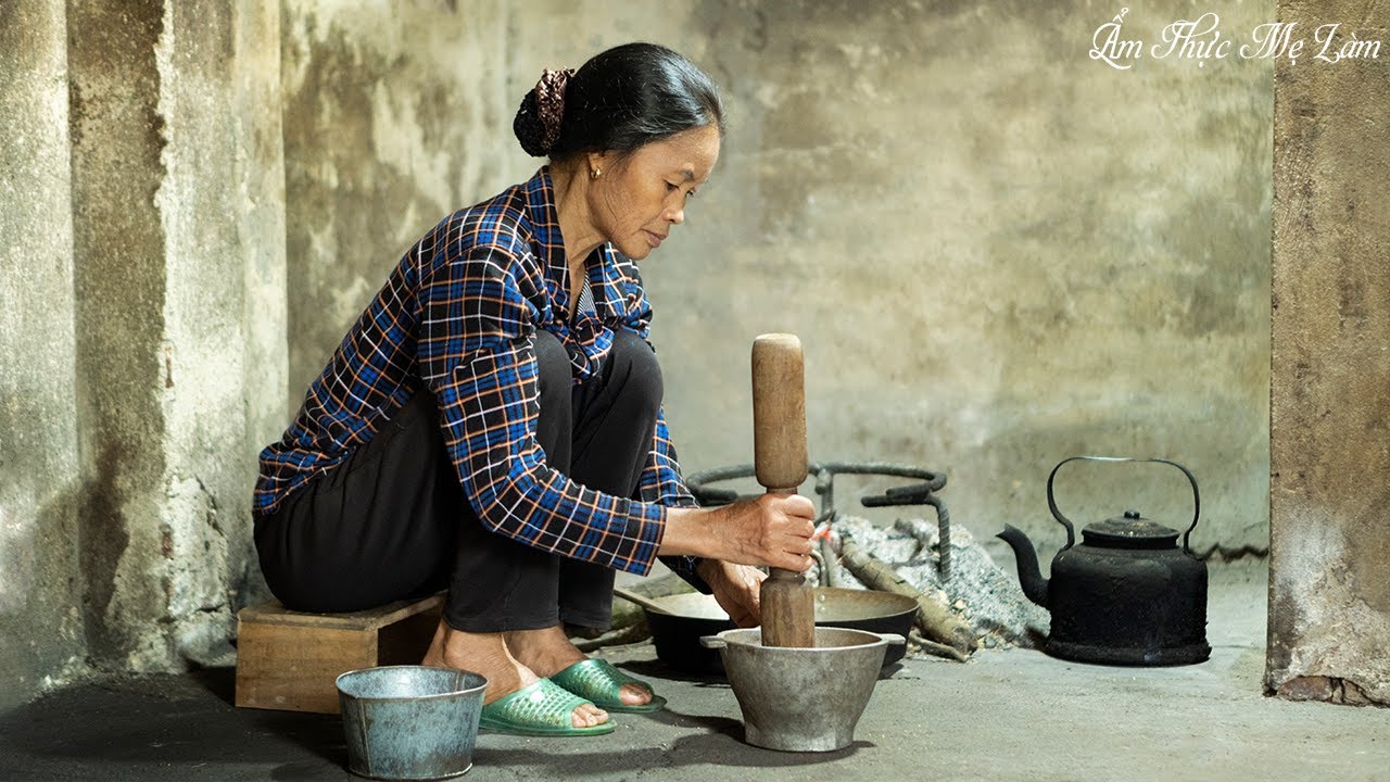 Cơm nắm chấm muối vừng món ăn quê dân dã (Rice Balls With Roasted Sesame And Salt) Ẩm Thực Mẹ Làm