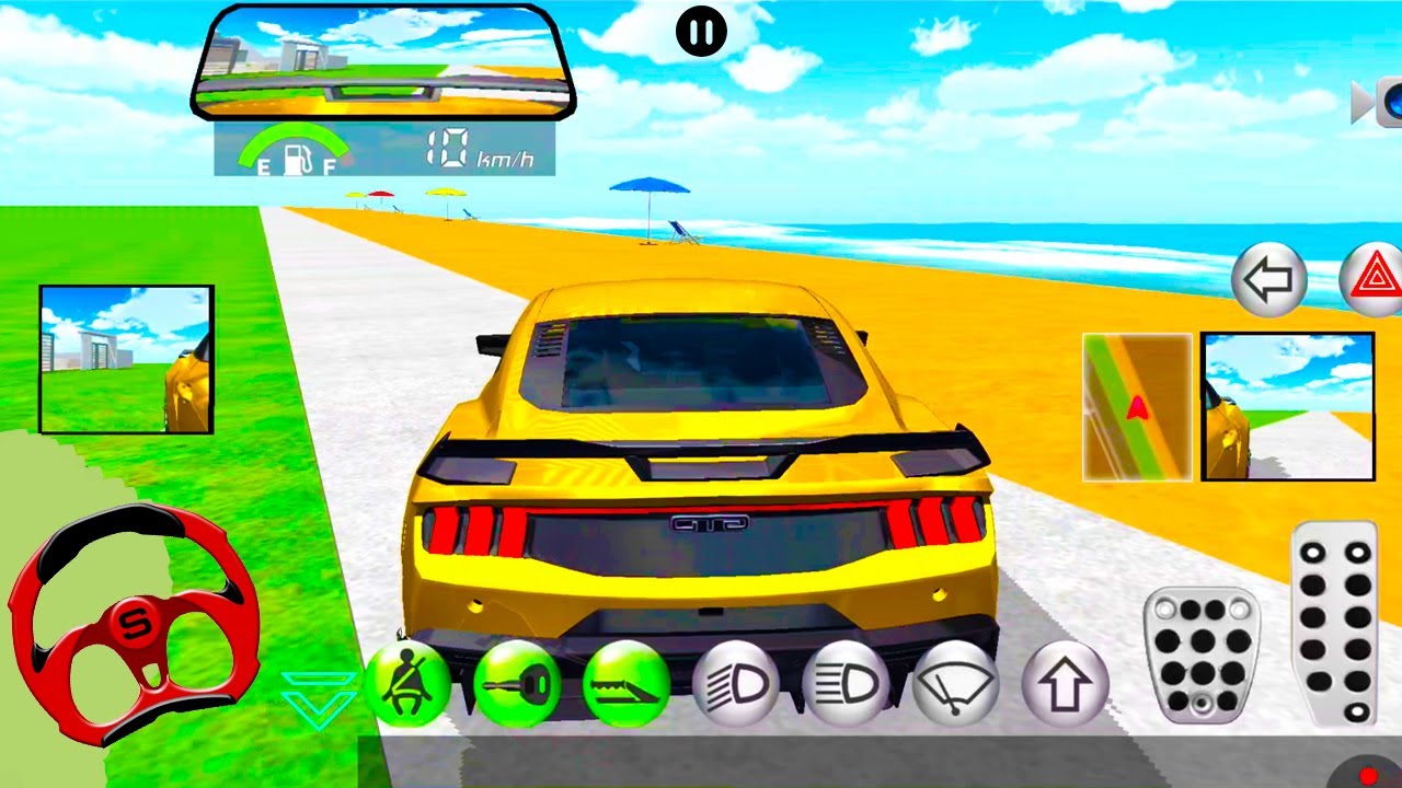 New Yelow Mustang For Parking - 3d Driving Class android game play || Car Game #gameplay #cargame