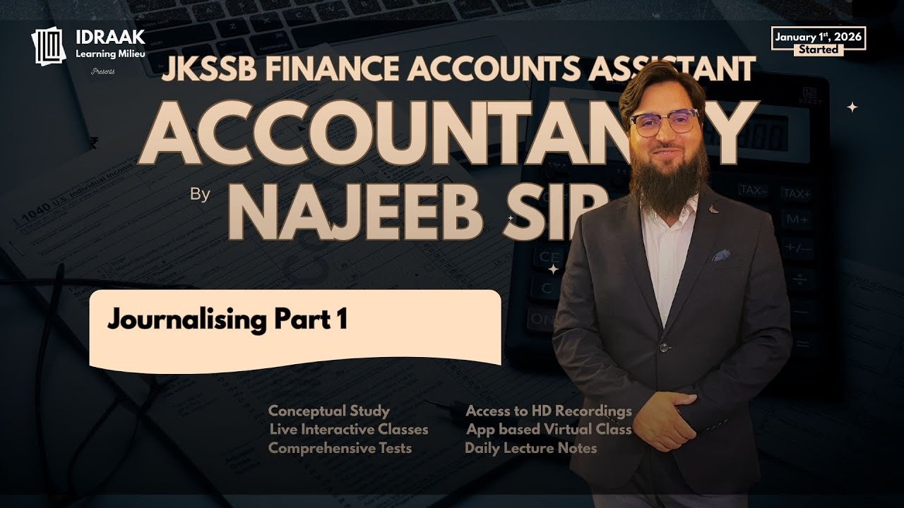 Lecture 17 I Journal  Part 1 I JKSSB FAA Accountancy I Najeeb Sir