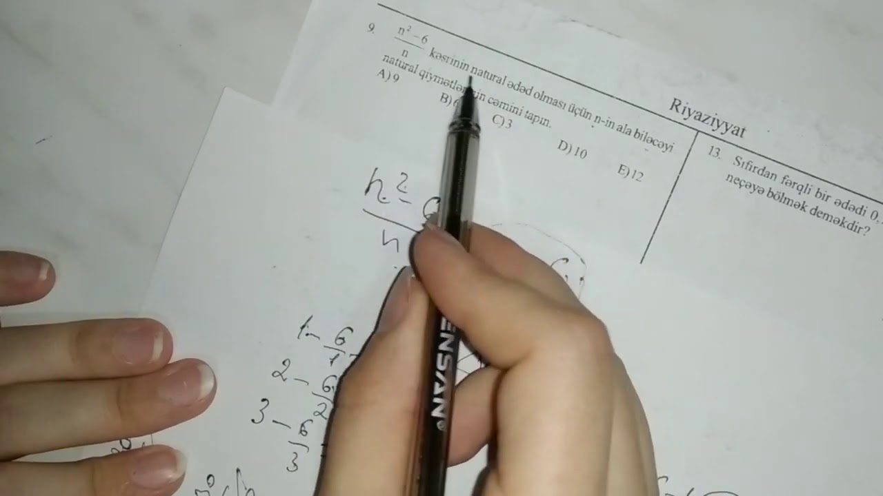 Adi və Onluq kəsrlər Quiz izahı