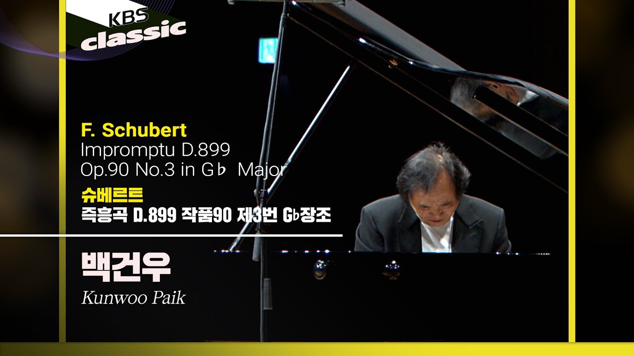 백건우(Kunwoo Paik) - F. Schubert / Impromptu D.899 Op.90 No.3 in G♭ Major / KBS20131007