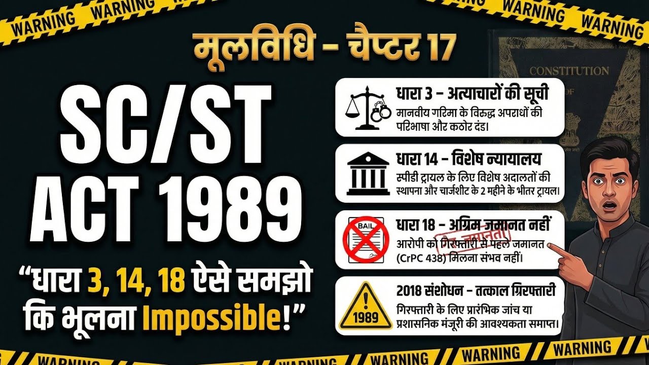 🔥मूलविधि | SC/ST Act 1989 |  ऐसे समझो कि कभी भूलोगे नहीं | New Version Trick