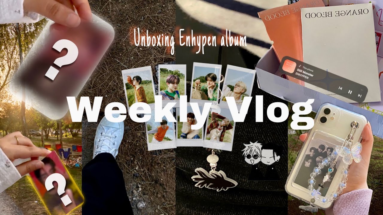 #vlog : unboxing Enhypen album 🍊• سونقهون النشبه • غابه في القصيم 🌳 • ميدالية غوجو و غيتو 🖤🤍ʚ♡ɞ