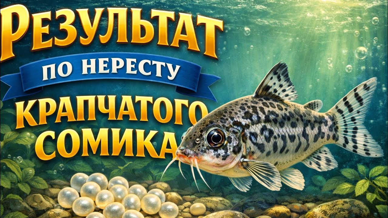 Результат по нересту крапчатого сомика.