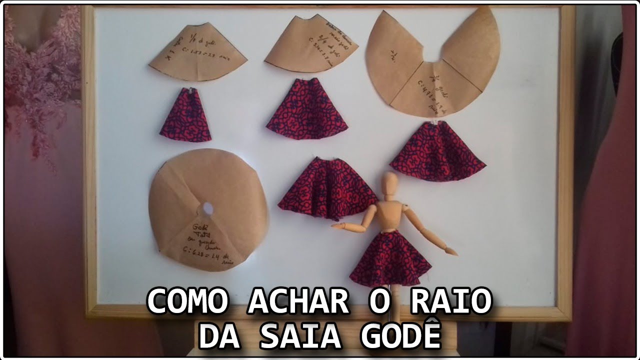 Como achar o raio exato para fazer a saia godê