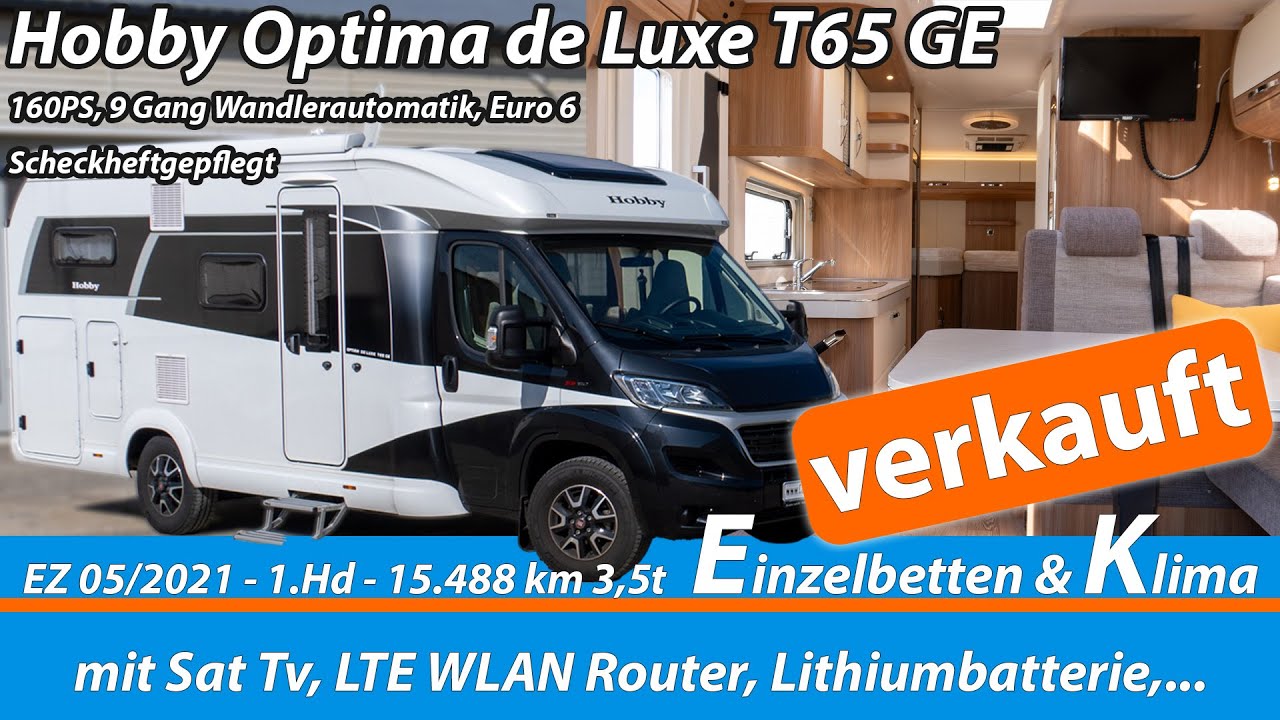 Roomtour Wohnmobil mit toller Ausstattung für 2 Personen: Hobby Optima de Luxe T65 GE