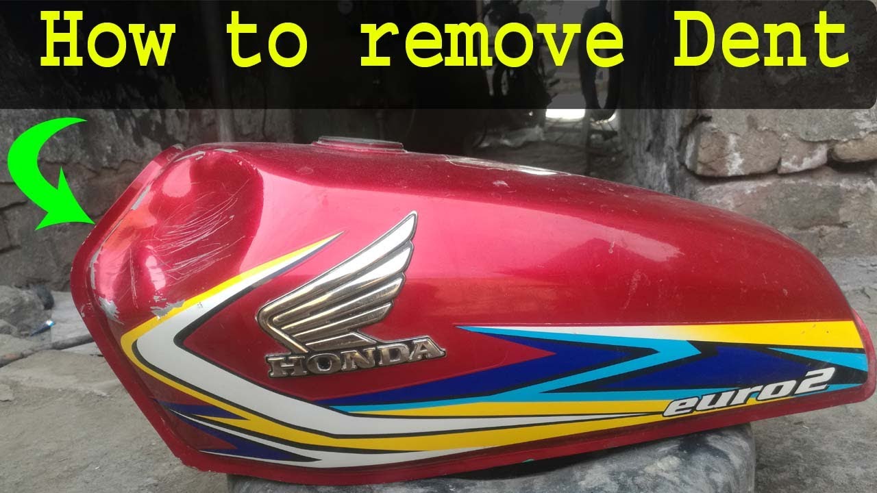 Fixing a Large Dent and Repainting a Bike Fuel Tank | Step by Step Tutorial