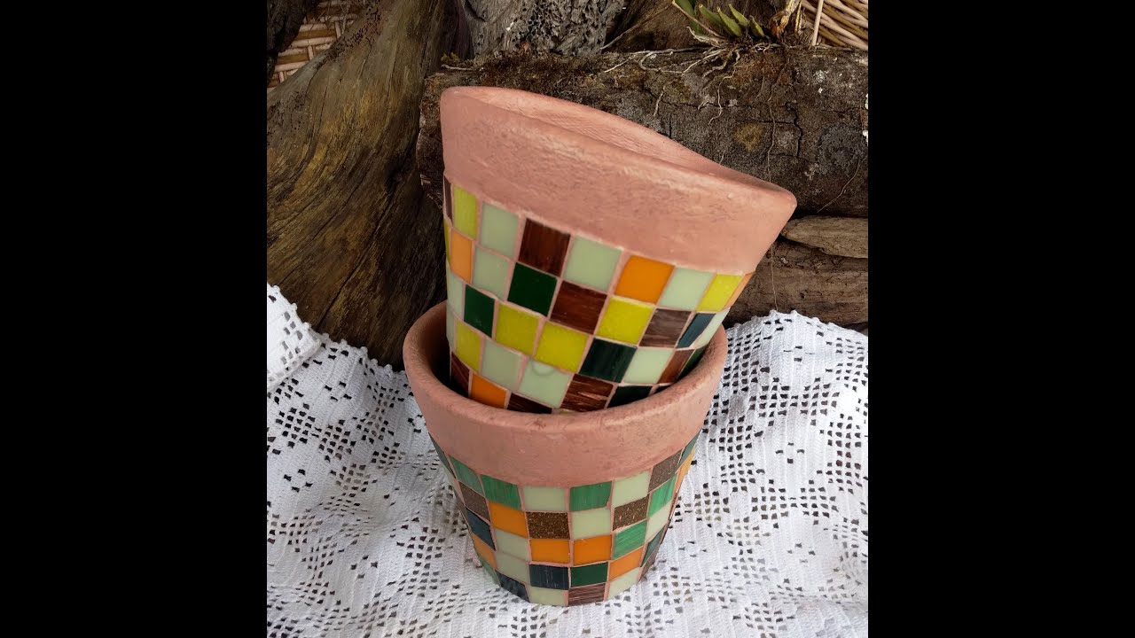 Vídeo aula 1: Mosaico em vaso de parede