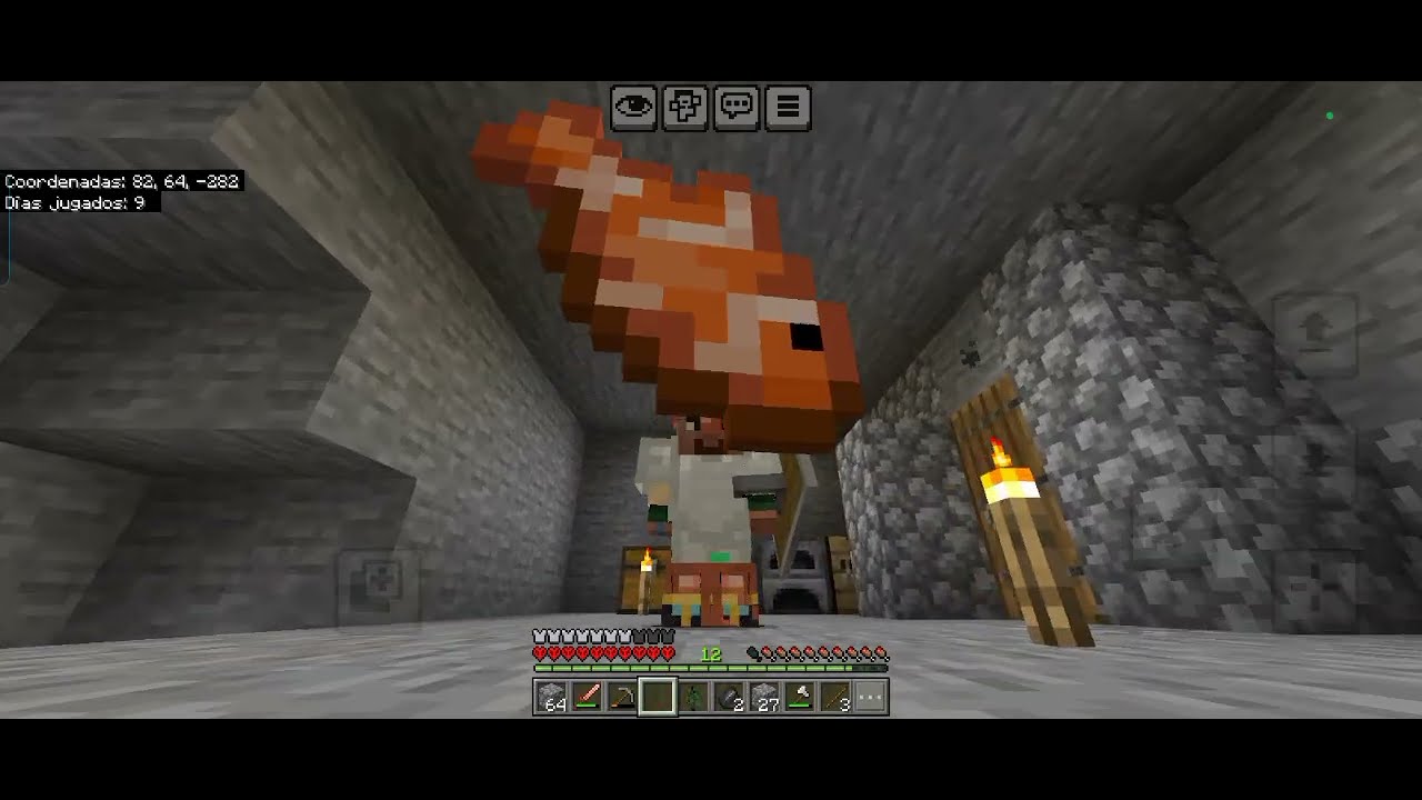 Día 9 sobreviviendo al modo Hardcore en Minecraft Bugdrock 😐