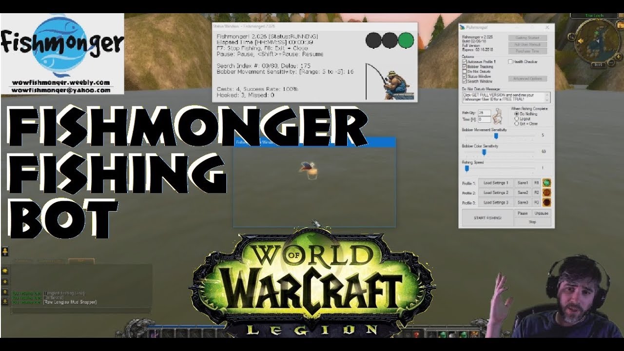 Fishmonger! World of Warcraft Fishing Bot, updated for WOTLK! Vanilla bug fixes! Me singing!