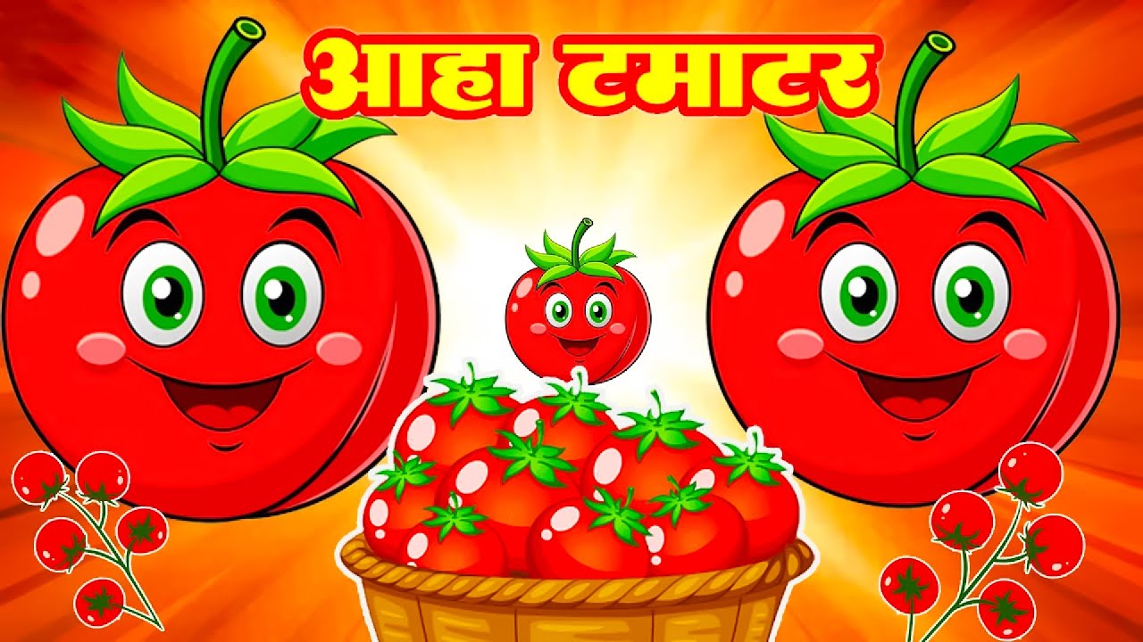 Aaha Tamatar | Hindi Rhyme For Childrens | आहा टमाटर | Nursery Rhymes |  
