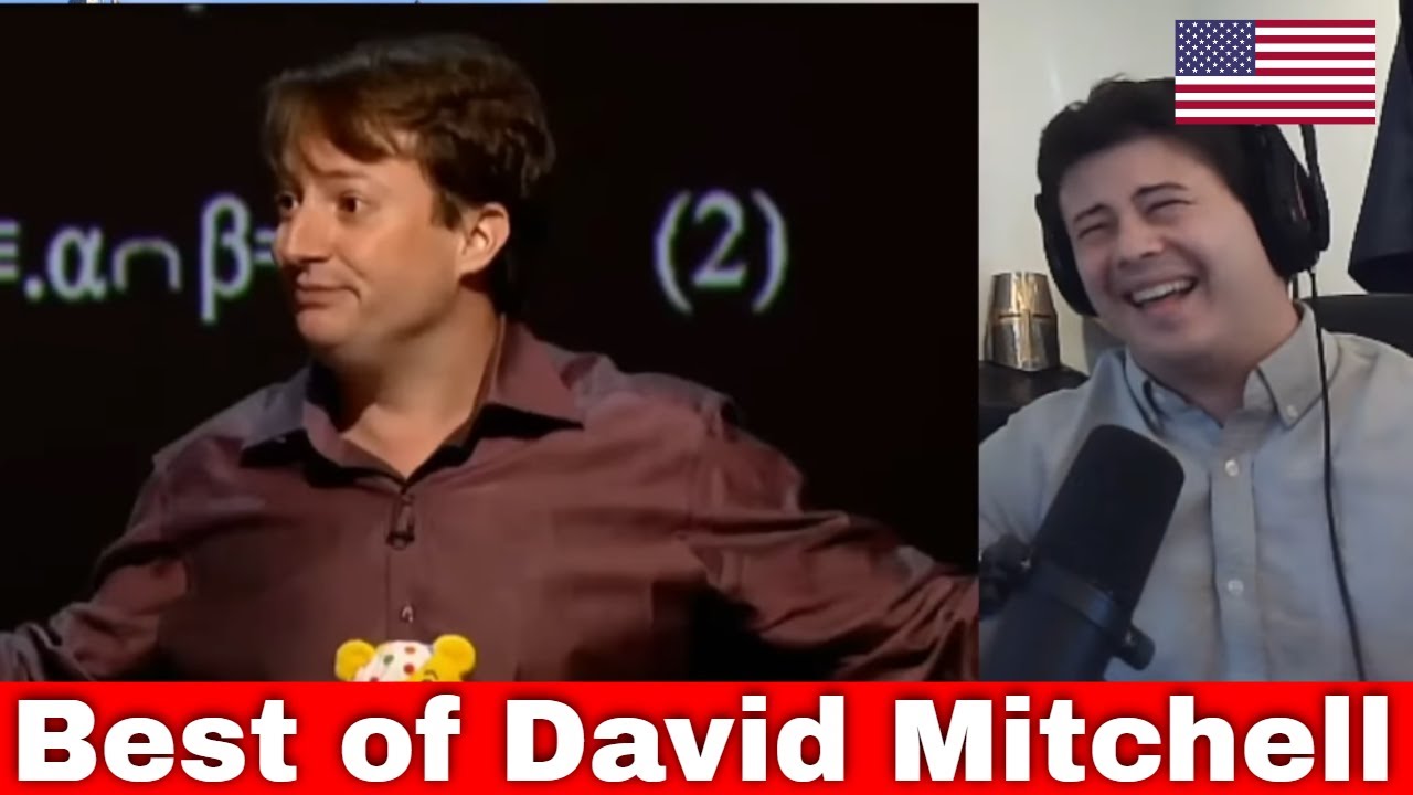 American Reacts BEST OF DAVID MITCHELL on QI!