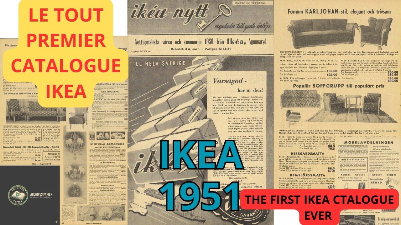 IKEA 1951 : Le TOUT PREMIER Catalogue ! (The First IKEA Catalogue Ever - Rare Archive)