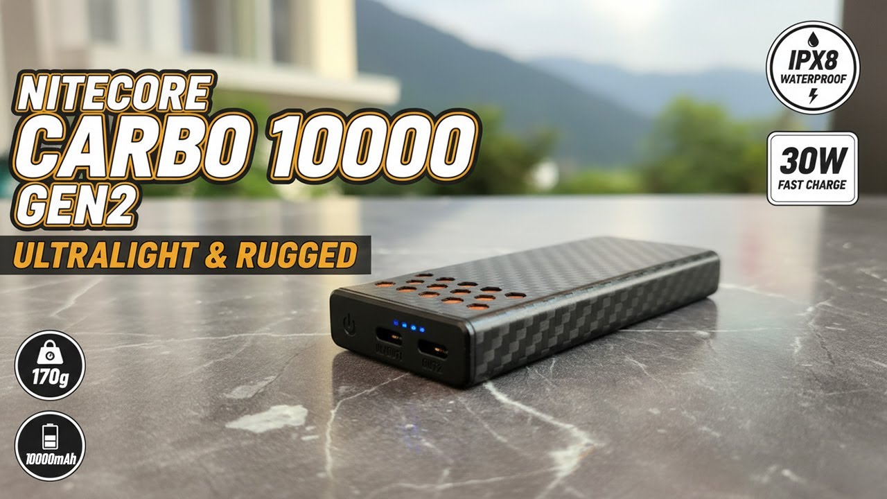 Обзор Nitecore Carbo 10000 Gen 2: самый лёгкий внешний аккумулятор мощностью 30 Вт (углеродное во...