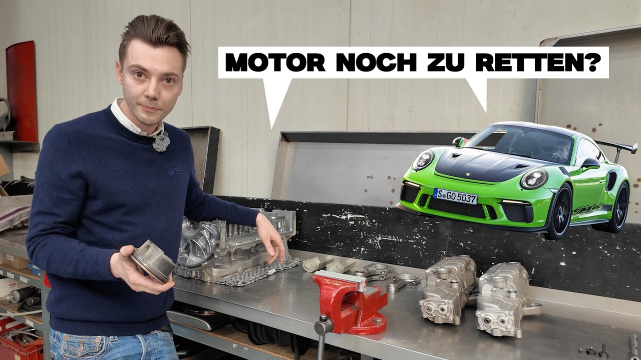 So sieht ein GT3 RS Motor nach 70.000km Rennstrecke aus!