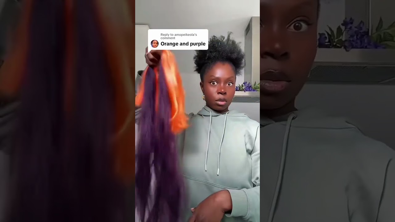 Orange to purple ombr&egrave;