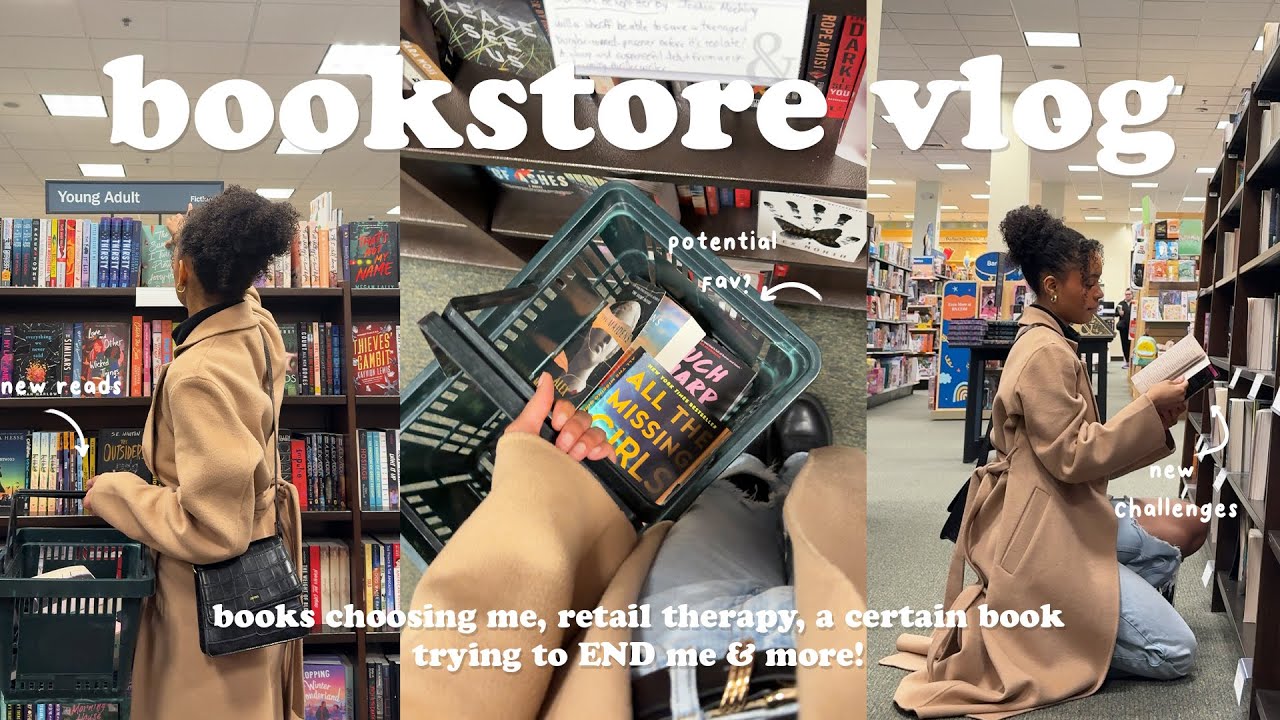 *cozy* bookstore vlog 🧸 💌✨  spend the day book shopping at barnes & noble with me + HUGE book haul!