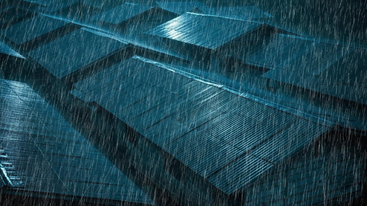 No Ads Rain Sounds for Sleeping - ASMR Savage Heavy Rain On Tin Roof for Insomnia Reset