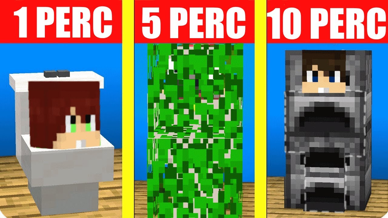 1 PERC 5 PERC ÉS 10 PERC BÚJÓCSKA KIHÍVÁS A MINECRAFTBAN!