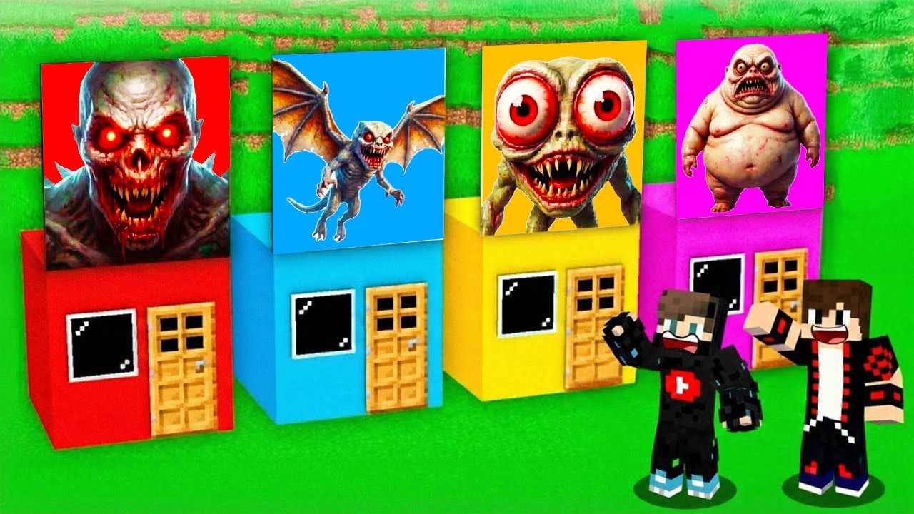 ماين كرافت : دخلت ابواب الوحوش المرعبة ولكن لا تختار الباب المرعب !!؟🔥😱