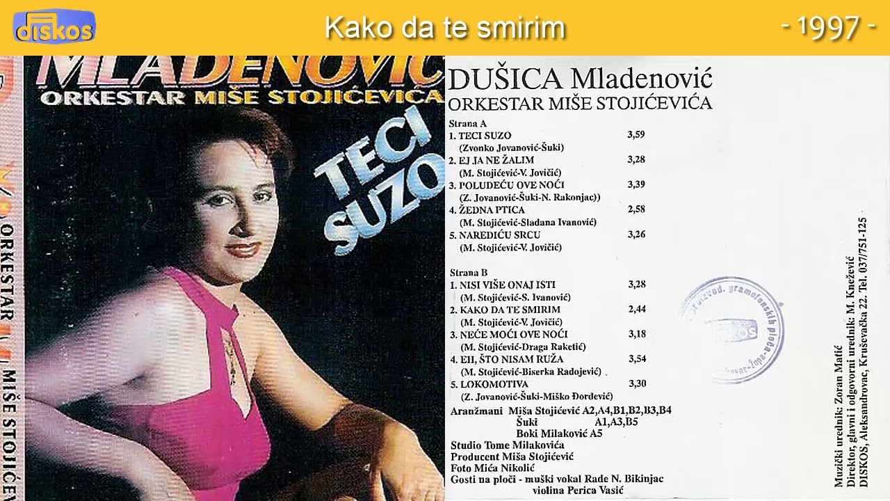 Dusica Mladenovic - Kako da te smirim - (Audio 1997)