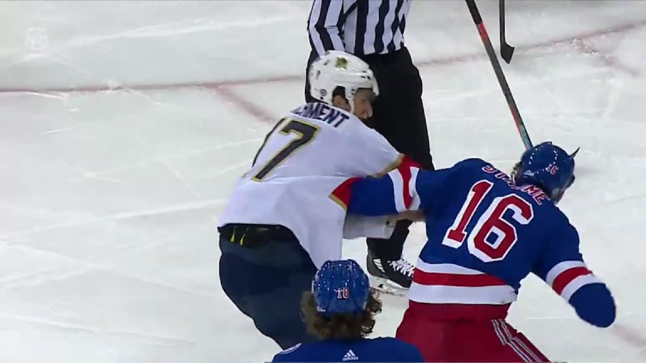 Ryan Strome fight with Mason Marchment