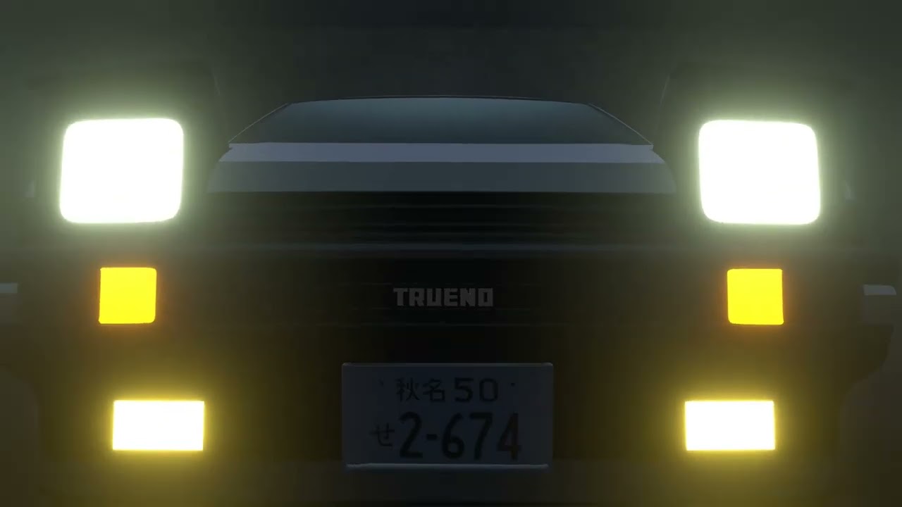 [Initial D × MF Ghost] Kanata driving Takumi's AE86 (Blender 3D)