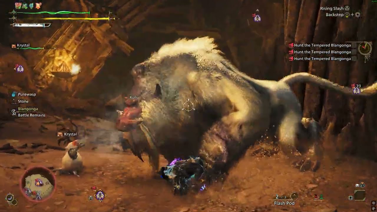 3 Monkeys in the Arena || MH Wilds The Snow Has Teeth Event Quest, 3 Tempered Blangongas SnS