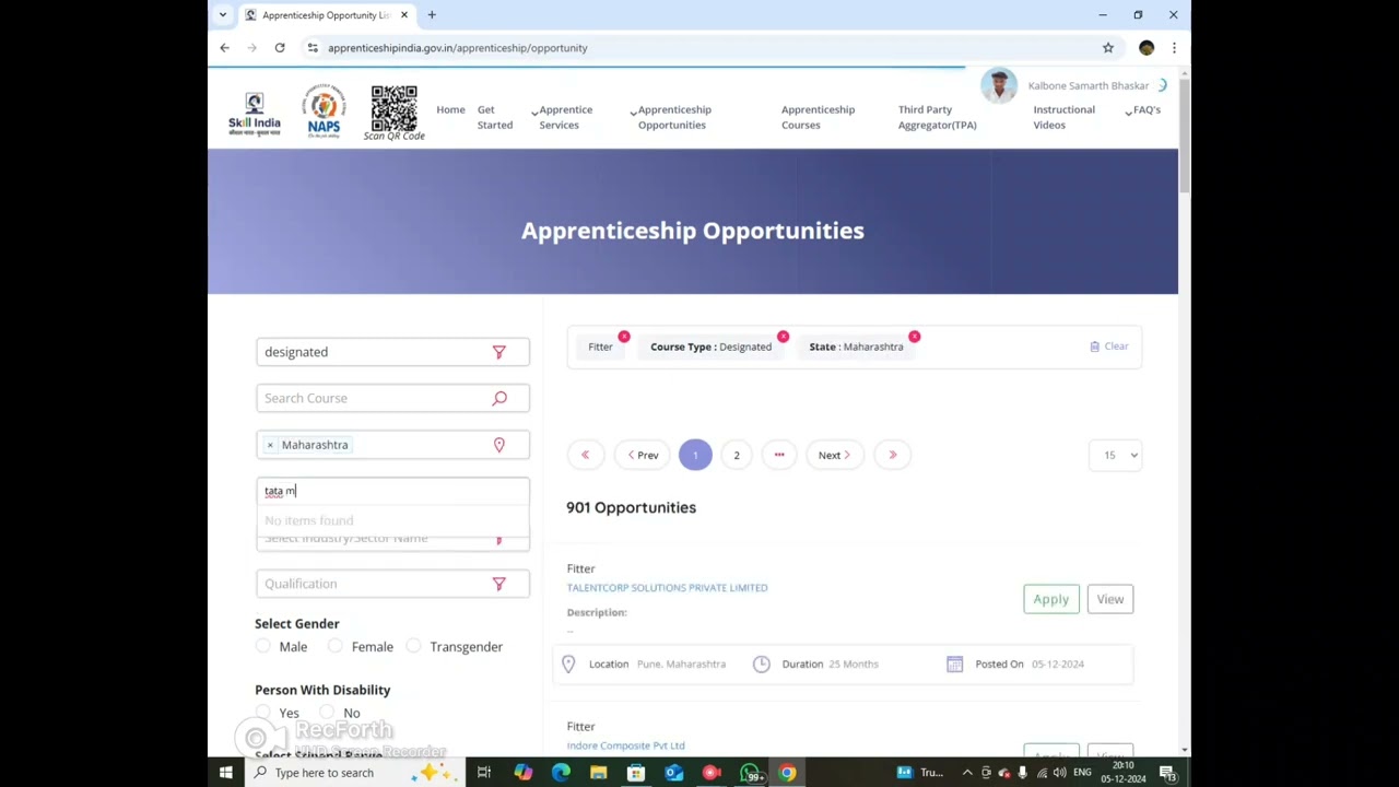 how to apply contract on apprentice portal