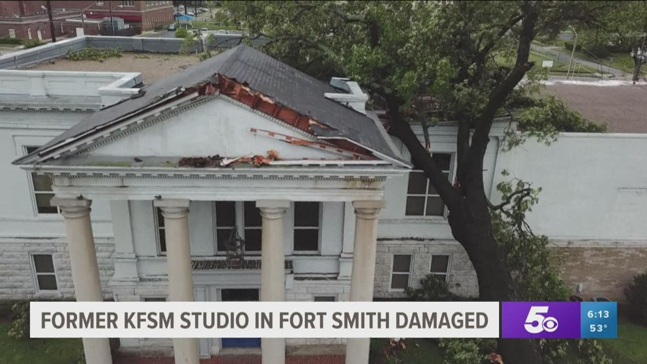 Former KFSM Studio Damaged In Storm