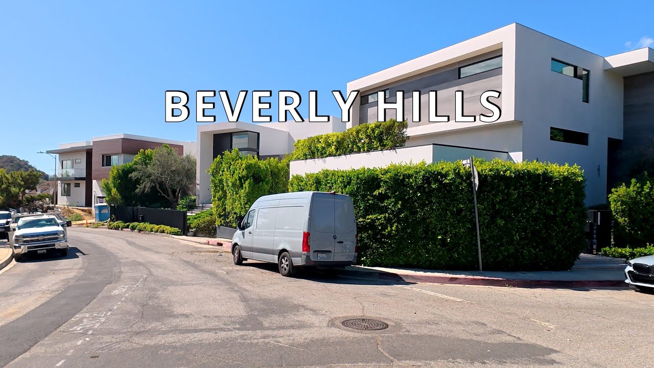 Driving Beverly Hills, Los Angeles, California