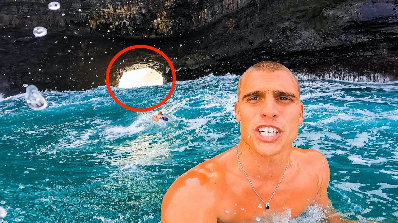 SURFING through MASSIVE Ocean Cave