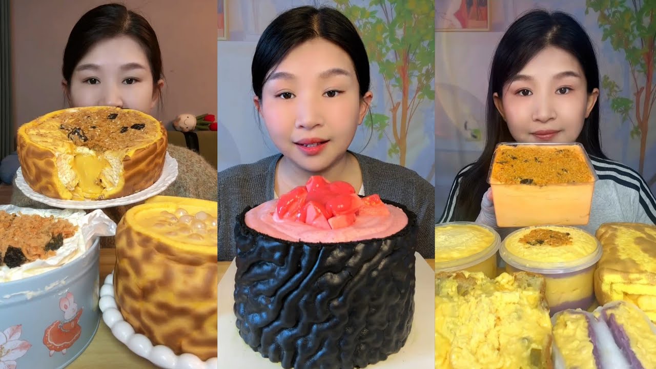 Asmr Challenge Cake 🍰🎂 Dessert 🎂 Chocolate 🍫 Tiramisu cheesecakes #cake #lavacake #creamy #dessert