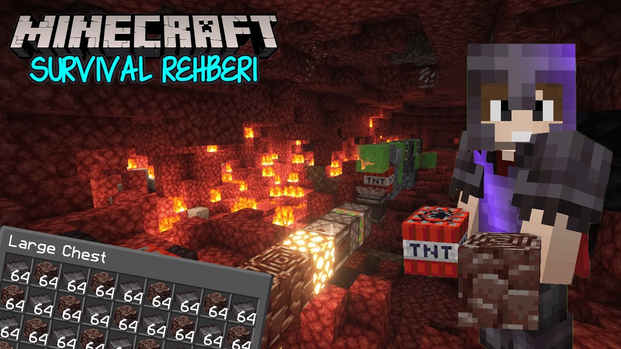 NETHERİTE Bulmanın EN KOLAY Yolu !! / Minecraft Survival Rehberi B15